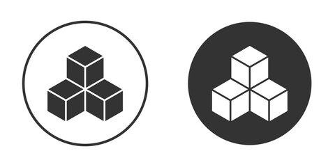 Cubes icon symbol sign in solid style.