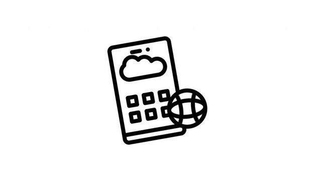 cloud application animated icon