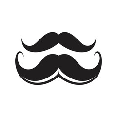 retro style moustache icon vector illustration