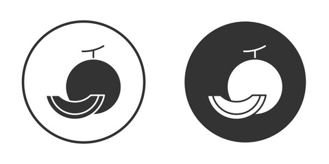 Melon icon symbol sign in solid style.