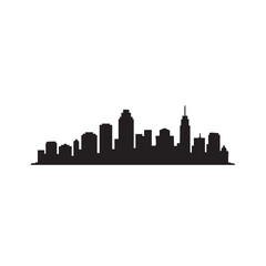 Obraz premium Diverse urban architecture cityscape silhouette buildings