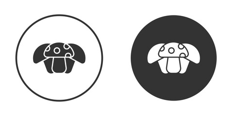 Mushroom icon symbol sign in solid style.