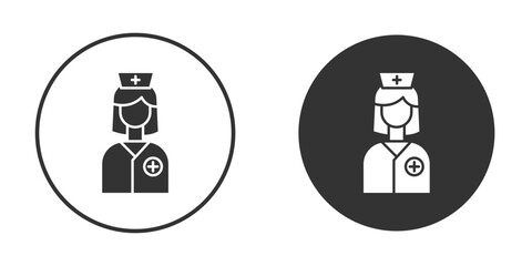 Nurse icon symbol sign in solid style.