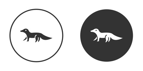 Otter icon symbol sign in solid style.