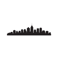 Fototapeta premium Diverse urban architecture cityscape silhouette skyline