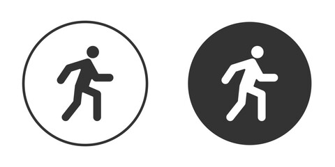 Person walking icon symbol sign in solid style.