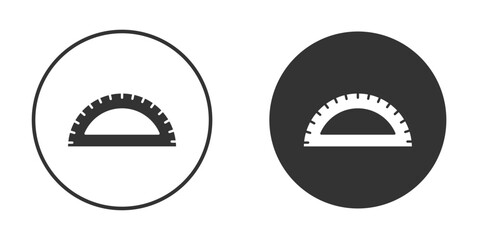 Protractor icon symbol sign in solid style.