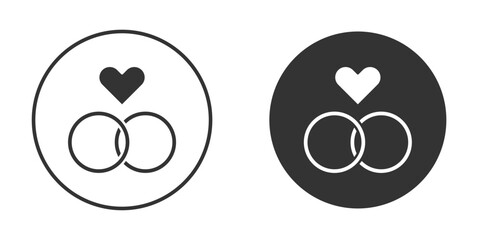 Ring icon symbol sign in solid style.