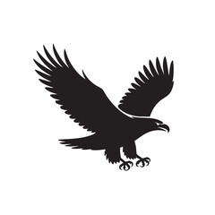 Obraz premium Majestic eagle soaring with outstretched wings and talons bird flight