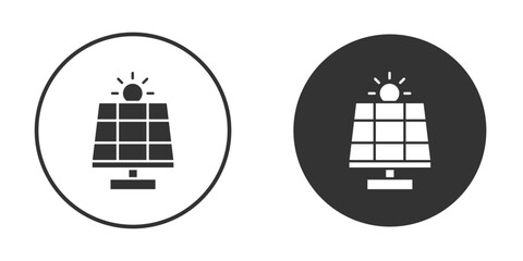 Solar panel icon symbol sign in solid style.