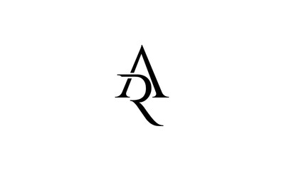 AR initial letters, monogram logo