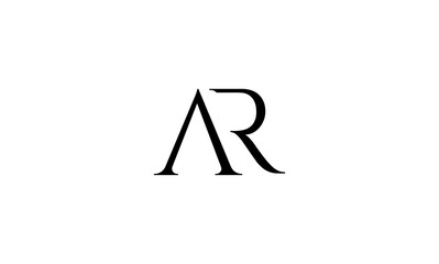 AR initial letters, monogram logo