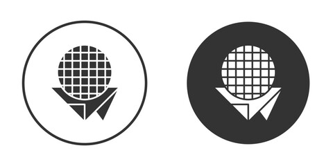 Stroopwafel icon symbol sign in solid style.