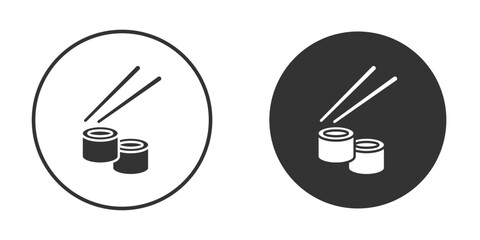 Sushi icon symbol sign in solid style.