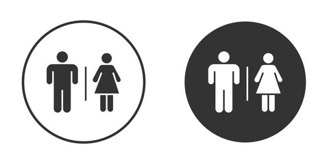 Toilet icon symbol sign in solid style.