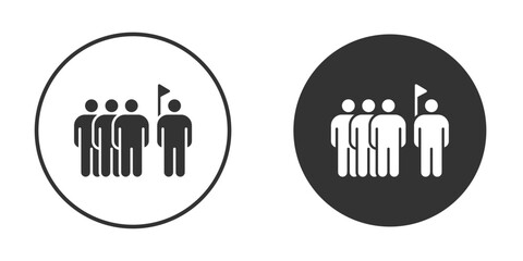 Tour guide people icon symbol sign in solid style.
