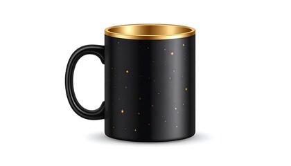Black mug with gold trim (1)