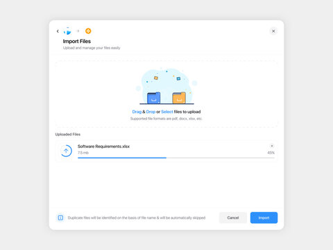 File Uploader Modal Popup