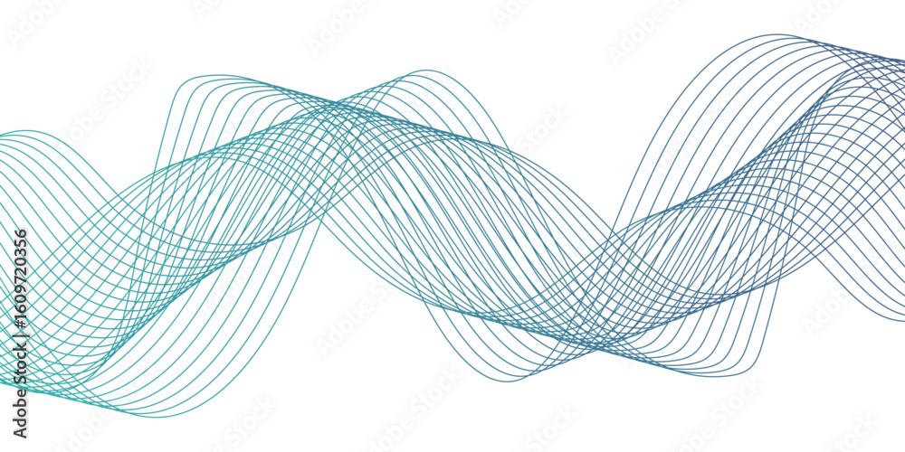 Canvas Prints abstract curvy line art wavy flowing dynamicsound, wave, wind, information flow. twisted curve lines