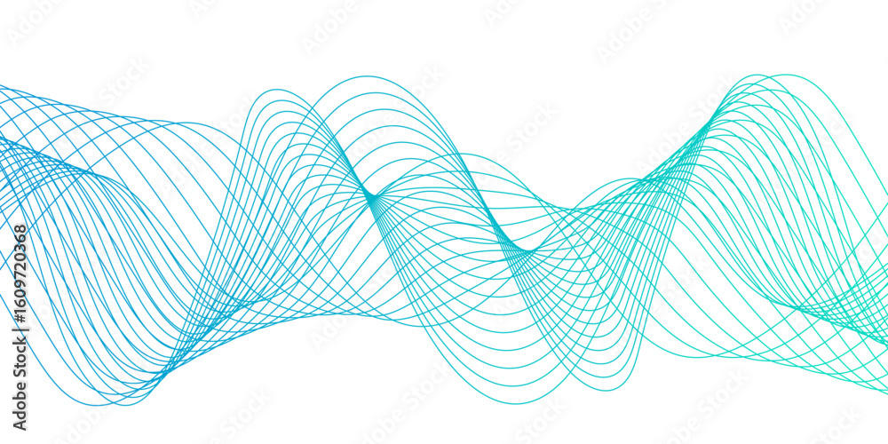 Canvas Prints abstract curvy line art wavy flowing dynamicsound, wave, wind, information flow. twisted curve lines