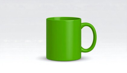 Blank green mug mockup