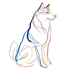 A vector illustration of a dog
