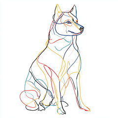 A vector illustration of a dog