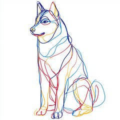 A vector illustration of a dog