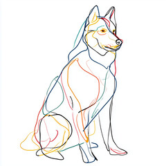 A vector illustration of a dog