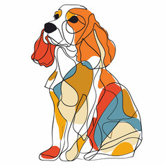 A vector illustration of a dog