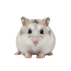 Obraz premium Cute hamster portrait on a black background