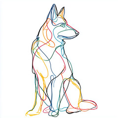 A vector illustration of a dog