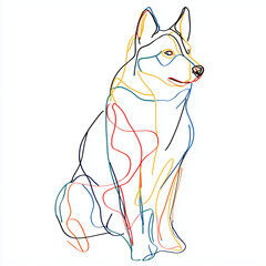 A vector illustration of a dog
