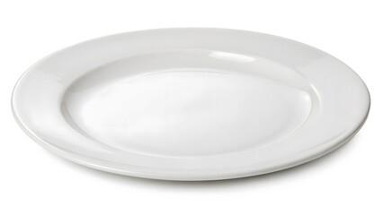 Simple Porcelain Plate: This image features a simple, elegant porcelain plate, its clean lines and pristine surface reflecting light. It's a classic piece of tableware, ideal for any dining occasion.