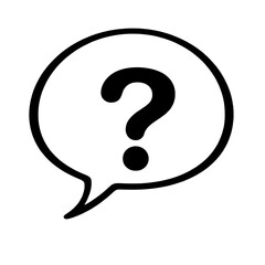 Question mark speech bubble
