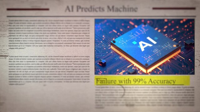 AI Predicts Machine Failure with 99% Accuracy Newspaper Style Headline Titles