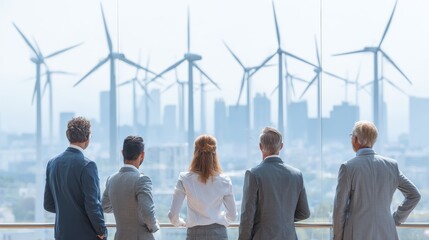 Business Team Discussing ESG Strategies for Sustainable Development and Green Investment