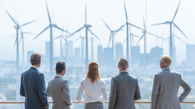 Business Team Discussing ESG Strategies for Sustainable Development and Green Investment