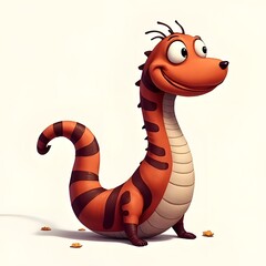 Fototapeta premium funny cartoon worm