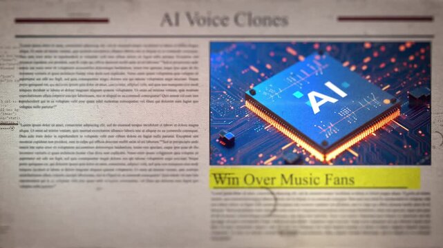 AI Voice Clones Win Over Music Fans Newspaper Style Headline Titles