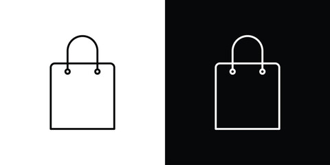 Bags Shopping icon linear vector icon. Editable stroke lines.