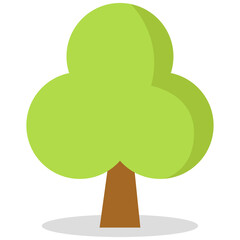 Round Green Tree Illustration