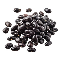 Obraz premium Black beans scattered, close-up