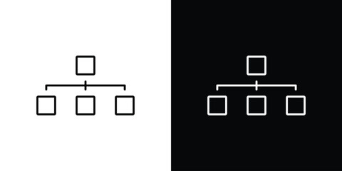 Chart tree icon linear vector icon. Editable stroke lines.