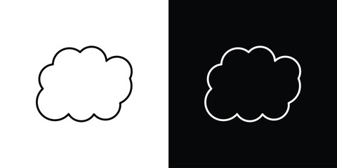 Clouds icon linear vector icon. Editable stroke lines.