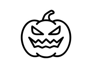 Halloween pumpkin line art vector art