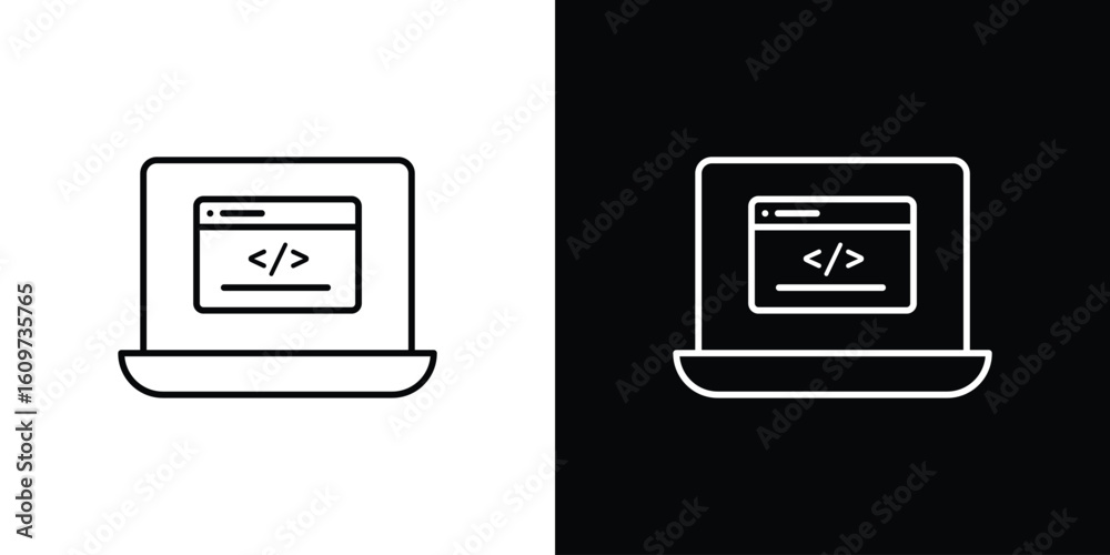 Wall mural display code icon linear vector icon. editable stroke lines.