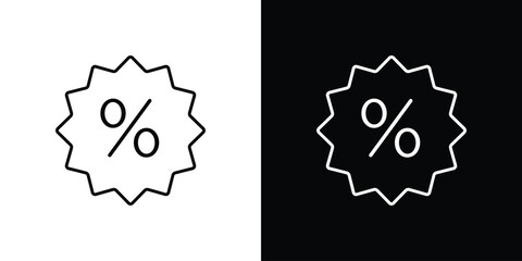 Discount icon linear vector icon. Editable stroke lines.