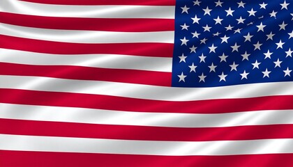 Obraz premium Waving American Flag: Symbol of USA, Patriotism & National Pride