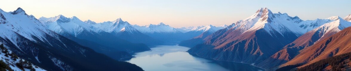 Obraz premium Majestic snow-capped peaks encircle Salt Lake City valley , winter landscape, destination